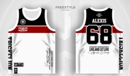 Tau Gamma Phi "68" Sleeveless Shirt | Alexis Name Full Print Jersey | "Live and Let Live" Triskelion