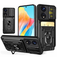 Shockproof Protector Heavy Hard Casing Case with Metal Stand and Card Slots OPPO A6 Pro A5X A5 Pro A