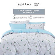 Epitex (Pillow Case) 1200TC Hybrid Botanic Silk Pillow Case | Tencel Cotton Pillow Case