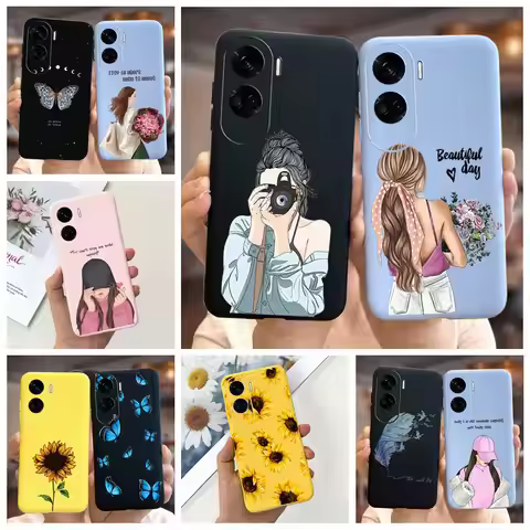 For Honor 90 Lite Case CRT-NX1 Pretty Girls Cover Shockproof Soft Silicone Phone Case For Honor 90 P