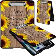 Clipboard with Storage, Hard Letter A4 Size Clip Board with Pen Holder & Paper Organizer, Heavy Duty