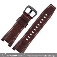 Zl Suitable for Casio G-SHOCK Series MTG-B1000 Genuine Cowhide Nylon Canvas Modified Men Watch Strap Accessories