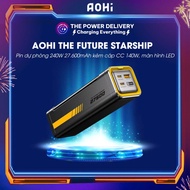 Pin dự phòng AOHI The Future Starship 240W 27.600mAh kèm cáp CC 140W tích hợp màn hình LED