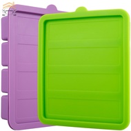 2Pcs Butter Mold Non-Stick Silicone Butter Tray with Lid 4-Cavity Butter Container Holds 8 Tablespoo