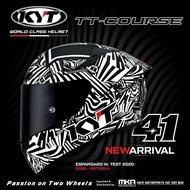 ORIGINAL KYT HELMET KYT FULLFACE TT COURSE ESPARGARO W. WINTER TEST 2020 , TONY ARBOLINO REPLICA ELE