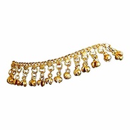 Uma Indian Traditional Belly Dance Ghungroo Brass Anklet with Jingling Bells Gold-Toned