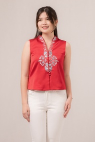 RIMINI - Atasan Wanita Yukensi Choengsam Satin Premium XS-XL- WangJing Top 85888