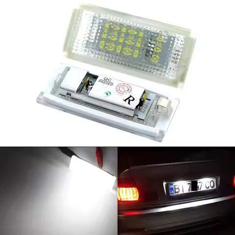 2pcs CANbus No Error Led License Plate Light bulbs Auto Tail Lamp For BMW E46 2D facelift/E46 M3 2D 
