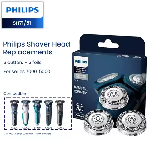 Philips SH71 Shaving Head Replacements Suitable for Philips Electric Shavers Series 5000 of pentagon