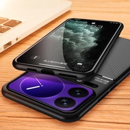 For Xiaomi 17 Pro Max 15 15S 14 13 Pro Ultra 13 Lite Case Car Magnetic Holder Leather Plate Phone Ca