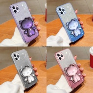 Casing For Apple iPhone 11 Pro Max Case iPhone 6 Plus Case iPhone XR Case iPhone X Case iPhone XS Case iPhone 6S Plus Case iPhone 12 Case iPhone 13 Case iPhone 14 Cassing iPhone 15 Case Cute Hello Kitty Vanity Mirror Holder Stand Shiny Phone Case Cases VY
