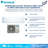 DAIKIN 1HP/1.5HP/2HP/2.5HP R32 Inverter Wireless (WiFi, Built in WiFi) Wall Mount Air Conditioner | 