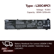 (ส่งฟรี ประกัน 1ปี) LENOVO แบตเตอรี่ L20C4PC1L20C4PC2  (สำหรับ LEGION 5 PRO 16ACH6 16ITH6 LEGION 7 1