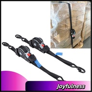 joyfulness Fabater Retractable Ratchet Straps  (2-Pack) 1.5in x 8.2ft Self Tie Down 1760lb Break Str