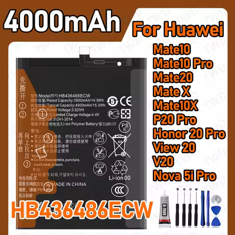 HB436486ECW Large capacity Battery For HUAWEI Mate 10/Mate 10 Pro/Mate 20 Batteries New High Quanlit