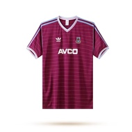 1986 West Ham United home Football Jersey Short sleeve Retro Jersey Top Quality