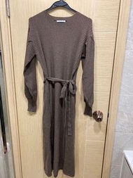 Opaque clip knit dress