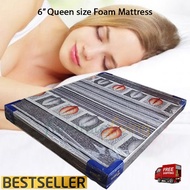 Furniture Living Queen size Foam Mattress 6inch (Random Fabric)