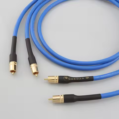 Pair HiFi Interconnect Cable for CD Play AMP Audio RCA Cable with Gold Plated RCA Jack