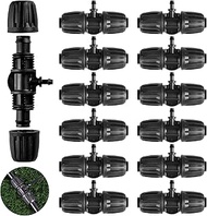 letesult 12PCS Barbed Tee 1/2 Inch To 1/4 Inch Irrigation Tubing Fittings, 1/2In (0.63"OD) 16mm to 1