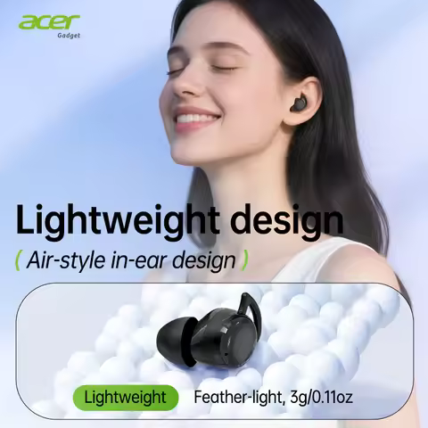 Original Acer OHR557 In Ear Bluetooth Earbuds Digital Display Charging Case Auto Pair Wireless Sport