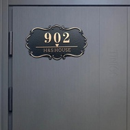 Creative Personalized House Number Plate Doorplate Home Sign House Plaque 门牌 定制 号码牌D8