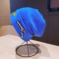 หมวกบุคอร์ดูรอยซิปใบหน้ายิ้ม Drew House Doomed ทรงสี่เหลี่ยม ทรงปากเป็ด หมวกผู้ใหญ่สำหรับเดินทางและฤ