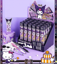 Sanrio - Kuromi Hello Kitty Melody Twinstars 中性筆 0.5 毫米卡通黑色筆學生 文具 禮物 1支筆 盲盒 (款式隨機發貨）｜平行進口產品