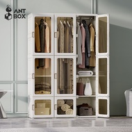 ANTBOX [พร้อมส่ง!! ] ตู้เสื้อผ้า 15 ช่อง 3 แขวน 890L ประตูใสโปร่งแสงมองเห็นด้านในได้ สไตล์โมเดิร์น เ