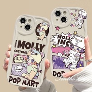 Compatible for Huawei Nova 7 8 9 10 11 5T 7i P30 P40 P50 P60 Pro Mate 50 40 30 Pro 5G Cartoon Doll Molly Shockproof 3D Wave Edge Phone Case Soft Cover