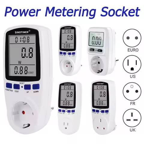Digital Wattmeter AC 230V 110V Power Meter Electricy Consumption Energy Meter EU Plug Power Kilowatt