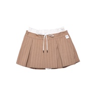 Kloset Design Pinstripe Miniskirt (LS2-25-S002) Classic Striped Mini Skirt