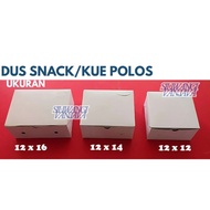Snack Box Plain Cake Box/ White Snack Cake Box 1pcs 12x12cm 12 x 14cm 12 x 16cm