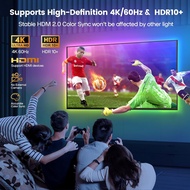 EDUP IN LED Strip Backlights TV HDMI 2.0 Sync Box Immersion Kit Gaming APP/Voice Control Color Chang