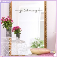 /LO/ Easy to Use Mirror Decal Bathroom Mirror Decal Stylish Mirror Sticker Enhance Your Home Decor with Look Amazing Decal Perfect for Bathroom and Window Decoration Elegant