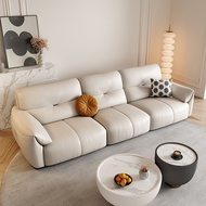 Fabric Sofa Italian Style Nordic Light Luxury Household Cowhide Washable 2 3 4 Seater Sofa Chair Z1PJ