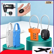 3-Digit Combination Lock Set (Hard Shell + Cable Type) Durable Plastic & Steel Wire For Luggage, Loc