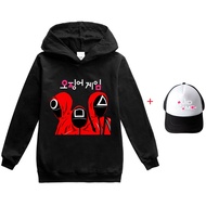 Squid Game Boys Girls Long Sleeve Hooded Sweater Children's Sweater and Hoodie H1311A Kids Spring Autumn Sports Leisure Sweatshirts