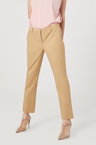 ESPADA กางเกงทรงสลิม ผู้หญิง สีน้ำตาล | Slim Trousers | 01034