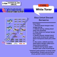 HKS HOTWHEELS MK006 Decal 1 Hot Wheels White Toner HKS64/