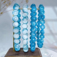 無盡迴圈【藍磷灰石】(海紋|深藍) 藍磷灰石手鍊手串 一物一拍