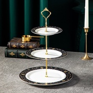 High-value Western Food Plate Fruit Plate Household Bone China Snack Stand Snack Plate Decoration Mu