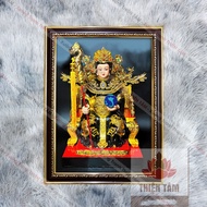 Dieu Tri Dia Mau painting (Statue painting) wall hanging 36x48cm in glossy fabric with genuine compo