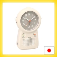 SEIKO Clock Alarm clock, analog, with recording and playback function, ivory EF506C【Direct from Japan】