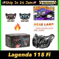 Zhipat Yamaha SRL115 FI LED Head Lamp LAGENDA 115 FI LAGENDA115 FI SRL 115 FI LED LAMPU DEPAN head l