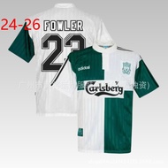1995/96 Liverpool Thai Version Retro Football Jersey Green And White Short Sleeve Jersey No. 23 Fowl