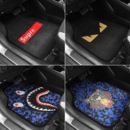 Cartoon Car Floor Mats Universal Waterproof  Non-slip Carpet Mats Easy to Clean Car Accessories