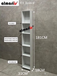 ALMARIIS® 5 TIER MULTI PURPOSE BOOKCASE WITH DOOR / SHELF WITH DOOR