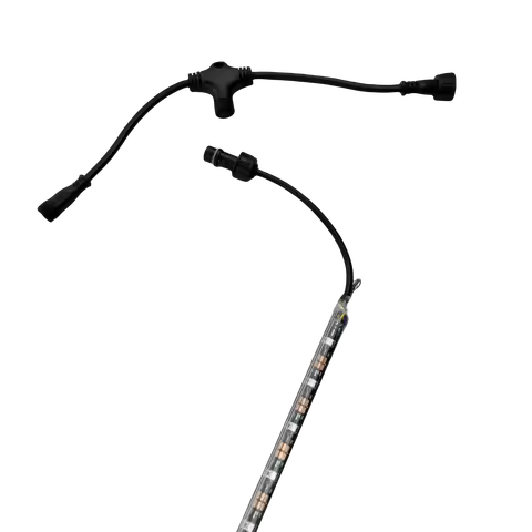 16mm DC12V Addressable 0.5M Long 3D SK6812 RGB Meteor Tube Light 16Pixels(32LEDs)/M IP67 Clear Cover