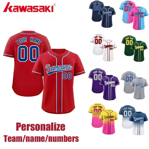 Men Baseball Jersey Unisex jersey baseball Custom Team Shirt Print Person Name Number Stripe Hip Hop